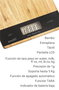 Inde Báscula Cocina Digital Cuadrada Bambú 5 kg con Dimensiones 21.5 x 15 x 1.6 cm (12 Unidades)