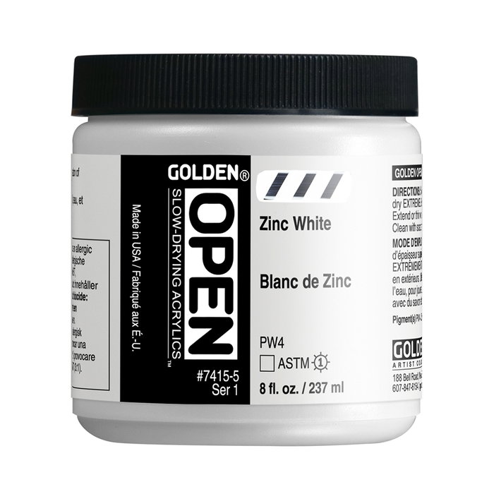 Golden OPEN Colores Acrílicos Blanco de Zinc 237 ml Golden OPEN Colores Acrílicos Blanco de Zinc 237 ml