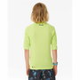 Camiseta de Manga Corta Infantil Rip Curl Wave Upf Verde limón