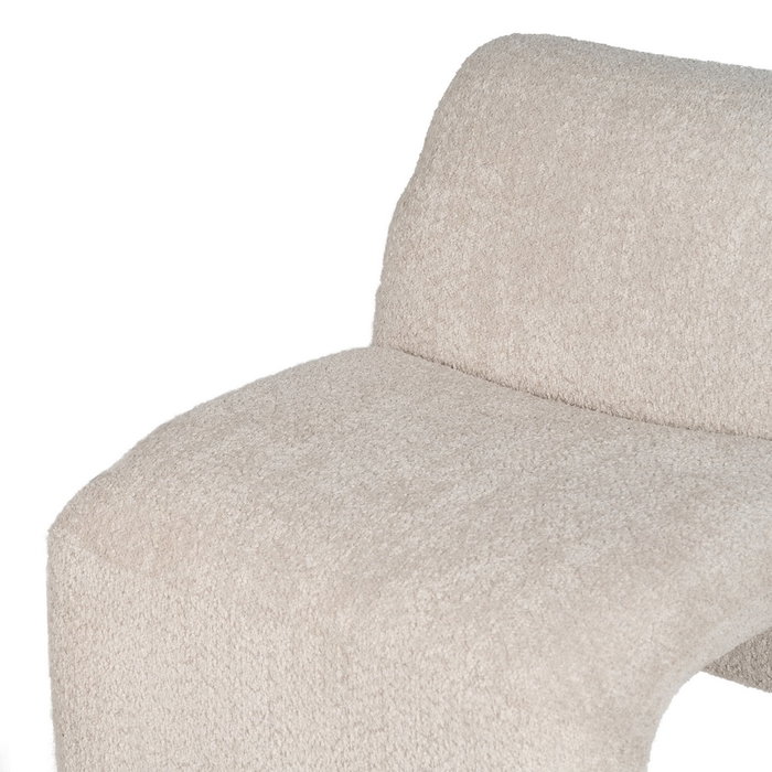 Sillón Beige Tejido Salón 62 X 86 X 69 cm