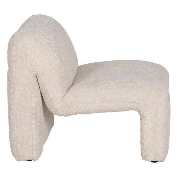 Sillón Beige Tejido Salón 62 X 86 X 69 cm