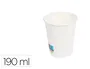 Bunzl Vaso de Papel Blanco Reciclable 190 ml Apto Bebidas Frías y Calientes Paquete 50 Unidades PEFC