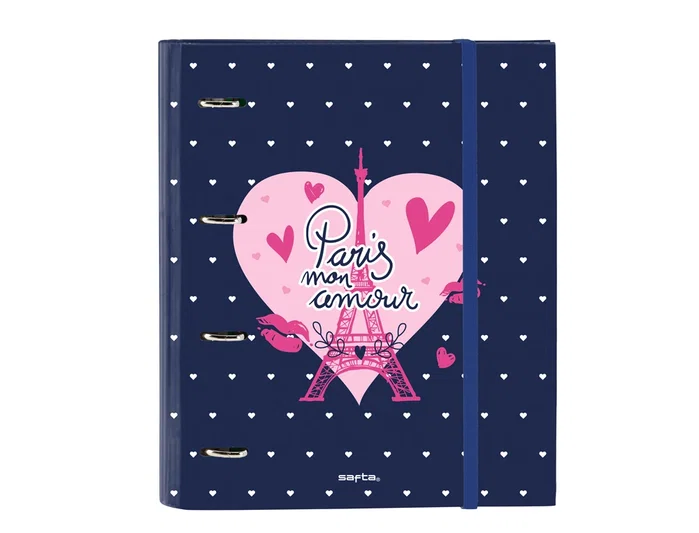 Safta Carpeta de Anillas Din A4 Colección Paris con Recambio y Separadores Safta Carpeta de Anillas Din A4 Colección Paris con Recambio y Separadores