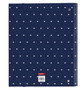 Carpeta de anillas Safta Paris Rosa Azul marino 27 x 32 x 3.5 cm