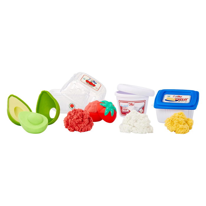 Little Tikes Kit de Nachos Creative Chefs 643880 - Juego de Cocina Realista con Utensilios y Arena de Juego Make-It! Mix para Niños y Niñas +3 Años - Recetas Multilingüe