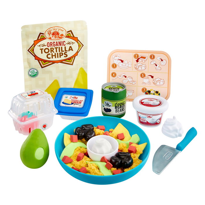Little Tikes Kit de Nachos Creative Chefs 643880 - Juego de Cocina Realista con Utensilios y Arena de Juego Make-It! Mix para Niños y Niñas +3 Años - Recetas Multilingüe