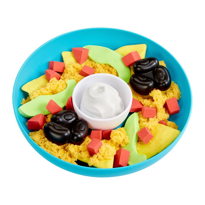 Little Tikes Kit de Nachos Creative Chefs 643880 - Juego de Cocina Realista con Utensilios y Arena de Juego Make-It! Mix para Niños y Niñas +3 Años - Recetas Multilingüe