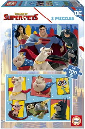 EDUCA BORRAS DC League of Super-Pets Puzzle 2x100 Piezas