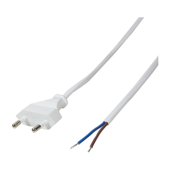 LogiLink Cable de alimentación CEE 7/16 a extremo abierto, blanco, 1,5 m LogiLink Cable de alimentación CEE 7/16 a extremo abierto, blanco, 1,5 m