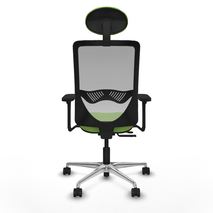 PIQUERAS Y CRESPO Silla de oficina Zulema con mecanismo Sincro/Traslack, Pistacho y Gris