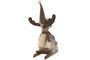 DKD Home Decor Figura de Reno en Trineo Beige y Marrón