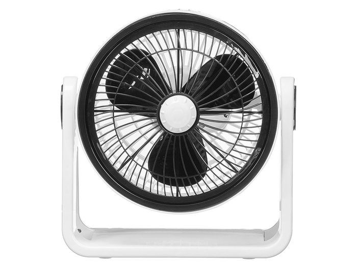 Argon Ventilador Giratorio de Sobremesa 35W Bicolor Blanco/Negro, 2 Velocidades, Dimensiones 25.5x28x18.5 cm (Set de 4)