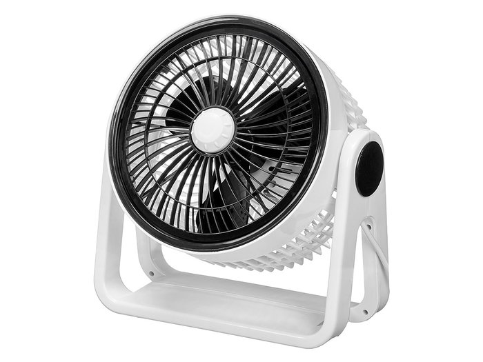Argon Ventilador Giratorio de Sobremesa 35W Bicolor Blanco/Negro, 2 Velocidades, Dimensiones 25.5x28x18.5 cm (Set de 4)
