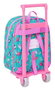 Mochila Escolar con Ruedas My Little Pony Magic Rosa Turquesa 22 x 27 x 10 cm
