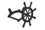 DKD Home Decor Sujetamangueras de Hierro Colado Marrón Oscuro