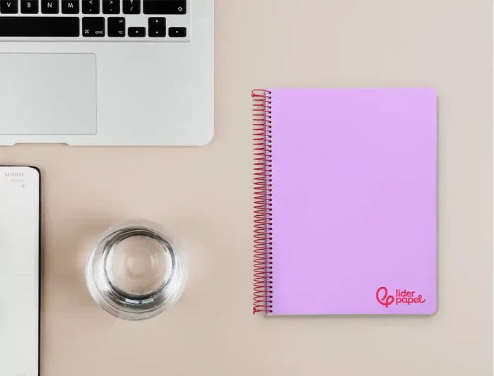 Liderpapel Cuaderno espiral A5 violeta 120 hojas cuadrícula 5mm Liderpapel Cuaderno espiral A5 violeta 120 hojas cuadrícula 5mm