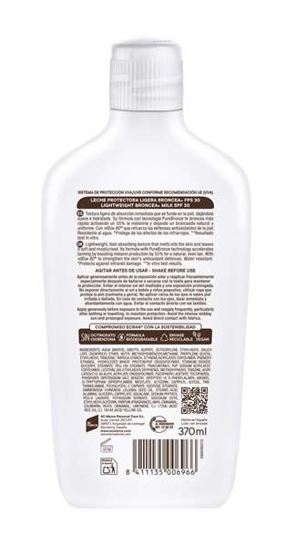 Ecran Sunnique Broncea+ Leche Protectora Solar SPF30 370 ml