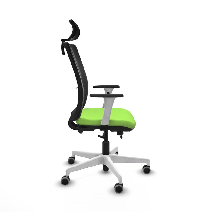 PIQUERAS Y CRESPO Silla de oficina Haches con mecanismo Sincro/Traslack Pistacho y Negro
