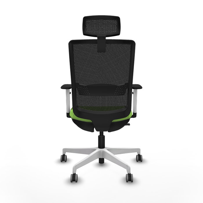 PIQUERAS Y CRESPO Silla de oficina Haches con mecanismo Sincro/Traslack Pistacho y Negro