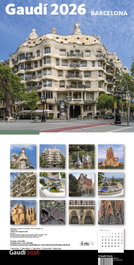 TRIANGLE POSTALS Calendario 2026 Pared Gaudí-2 B (Pedrera) 30x30 cm