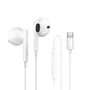 Generico Auriculares tipo C con micrófono y cable blancos