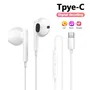 Generico Auriculares tipo C con micrófono y cable blancos