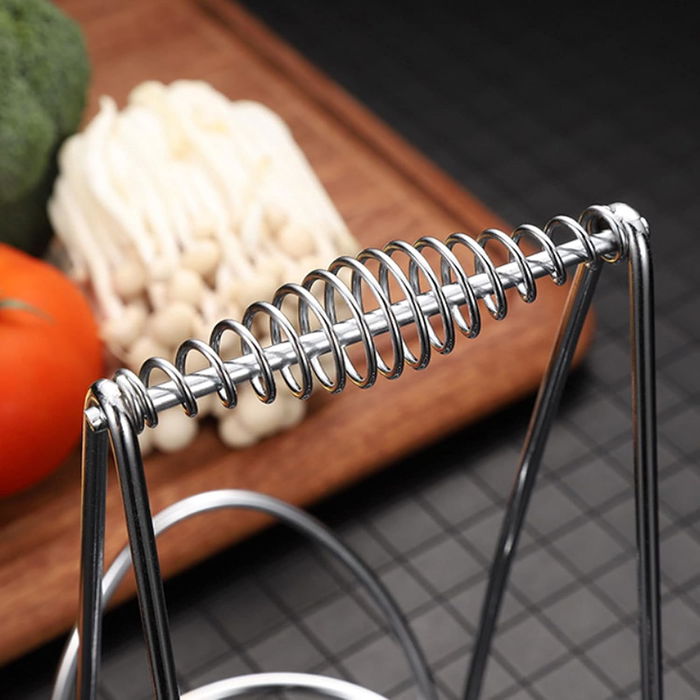 Quttin Organizador de Utensilios de Cocina Doble Acero Inoxidable 11.8 cm x 23.7 cm x 20.8 cm (6 Unidades)