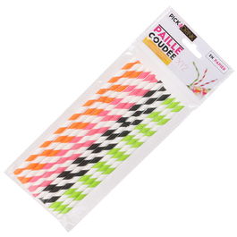 Cook Concept Juego 12 Pajitas Papel Acodadas Doblables 19cm