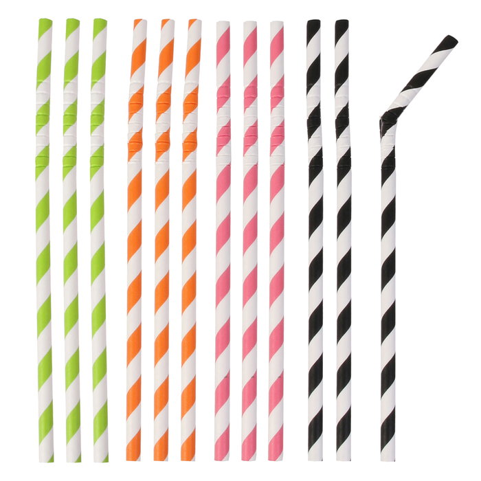 Cook Concept Juego 12 Pajitas Papel Acodadas Doblables 19cm