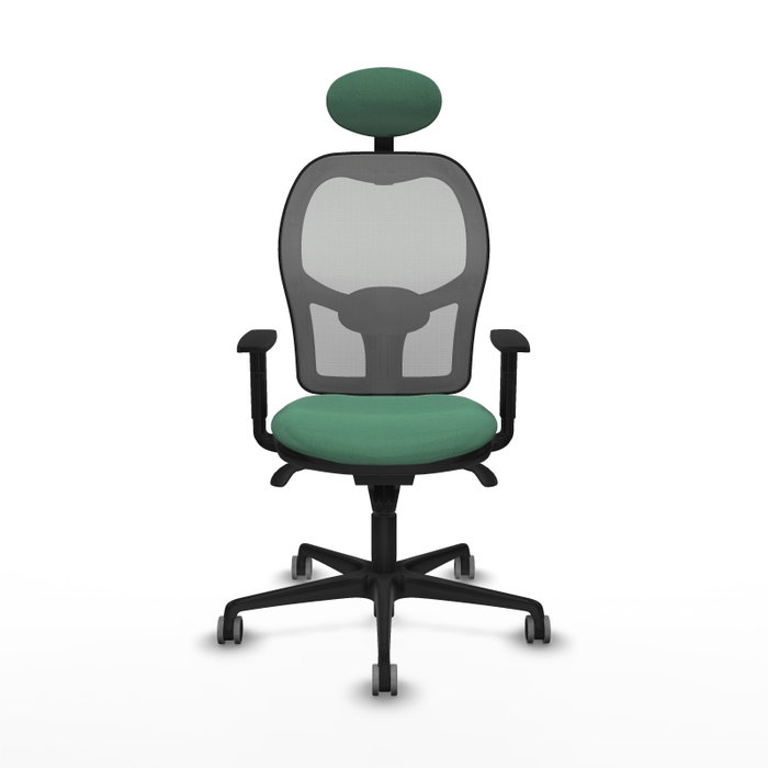 PIQUERAS Y CRESPO Silla de oficina Jorquera, Mecanismo Sincro, Tela Verde esmeralda y Malla Gris PIQUERAS Y CRESPO Silla de oficina Jorquera, Mecanismo Sincro, Tela Verde esmeralda y Malla Gris