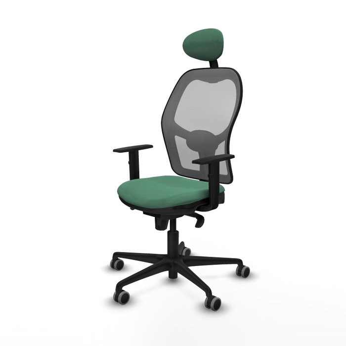 PIQUERAS Y CRESPO Silla de oficina Jorquera, Mecanismo Sincro, Tela Verde esmeralda y Malla Gris PIQUERAS Y CRESPO Silla de oficina Jorquera, Mecanismo Sincro, Tela Verde esmeralda y Malla Gris