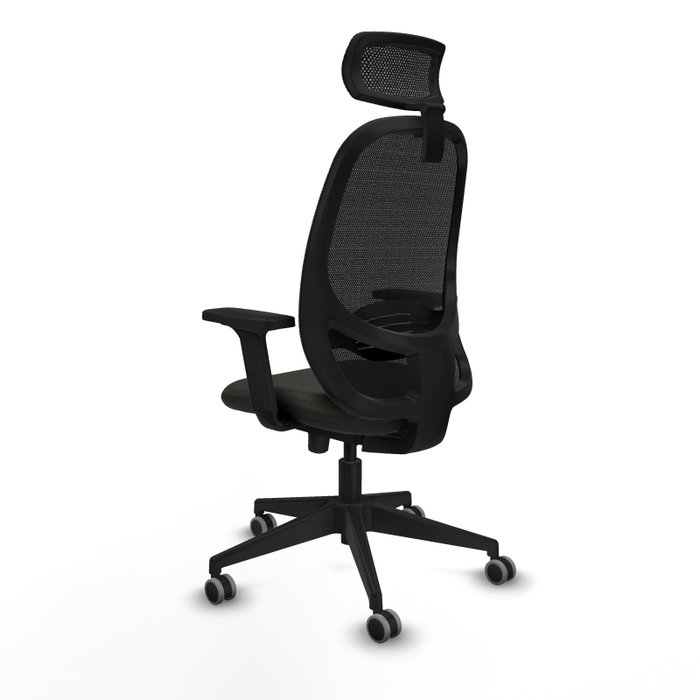 PIQUERAS Y CRESPO Silla de oficina Cilanco con mecanismo Sincro/Traslack, Negra