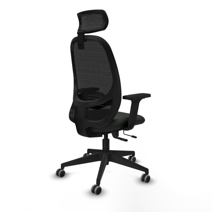 PIQUERAS Y CRESPO Silla de oficina Cilanco con mecanismo Sincro/Traslack, Negra
