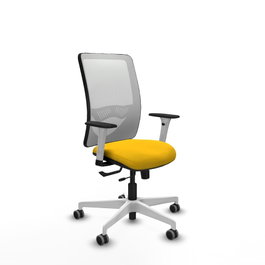 PIQUERAS Y CRESPO Silla de oficina Zulema Amarillo y Blanco