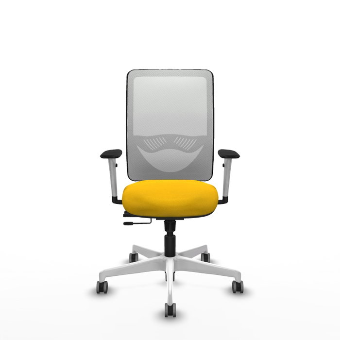 PIQUERAS Y CRESPO Silla de oficina Zulema Amarillo y Blanco