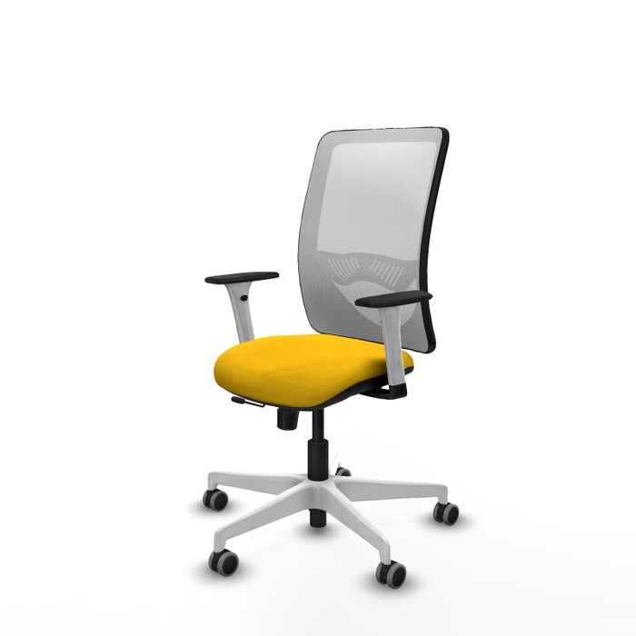 PIQUERAS Y CRESPO Silla de oficina Zulema Amarillo y Blanco