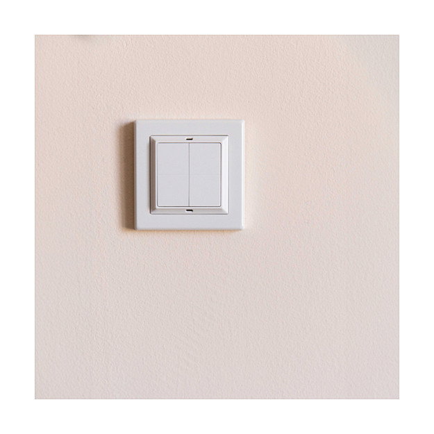 Shelly Interruptor de pared Plug & Play Bluetooth, 4 botones, 30m de alcance, Marfil