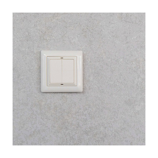 Shelly Interruptor de pared Plug & Play Bluetooth, 4 botones, 30m de alcance, Marfil