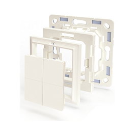 Shelly Interruptor de pared Plug & Play Bluetooth, 4 botones, 30m de alcance, Marfil
