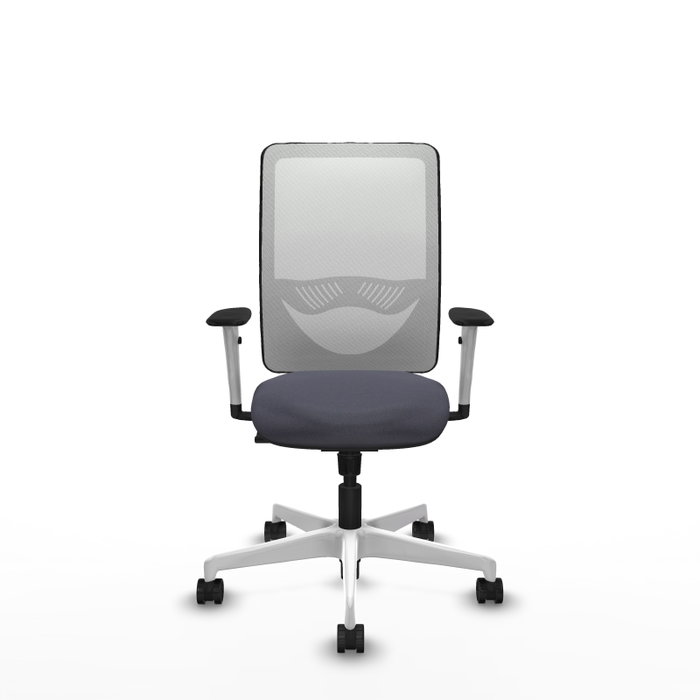 PIQUERAS Y CRESPO Silla de oficina Zulema con mecanismo Sincro, Gris oscuro y Blanco PIQUERAS Y CRESPO Silla de oficina Zulema con mecanismo Sincro, Gris oscuro y Blanco