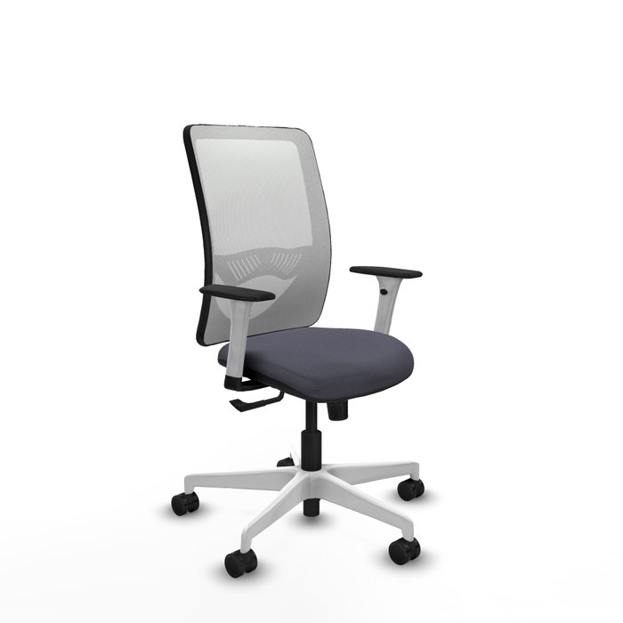 PIQUERAS Y CRESPO Silla de oficina Zulema con mecanismo Sincro, Gris oscuro y Blanco PIQUERAS Y CRESPO Silla de oficina Zulema con mecanismo Sincro, Gris oscuro y Blanco