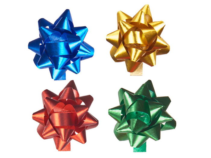 Pincello 100 Lazos Mate 2,3 cm Plástico PVC Colores Surtidos 12x12x4 cm (Set de 24)