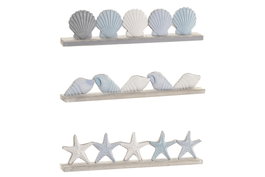 DKD Home Decor Decoración MDF y Resina 53x6x8,5 Surtido de 3