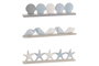 DKD Home Decor Decoración MDF y Resina 53x6x8,5 Surtido de 3