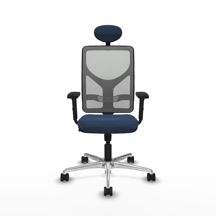 PIQUERAS Y CRESPO Silla de oficina Motilla Azul marino y Gris PIQUERAS Y CRESPO Silla de oficina Motilla Azul marino y Gris