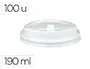 Bunzl Tapa para Vaso de Poliestireno con Orificio 190 ml Paquete de 100 Unidades