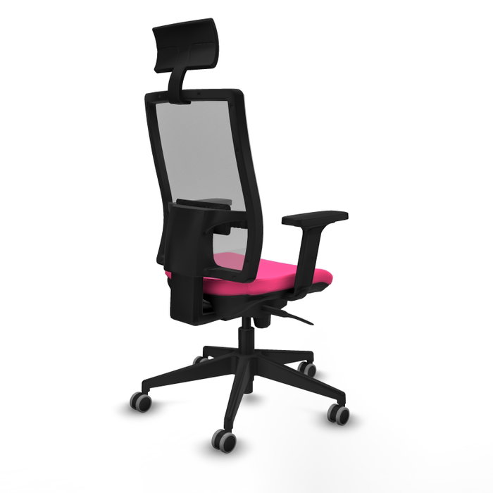 PIQUERAS Y CRESPO Silla de oficina Horna Rosa y Gris