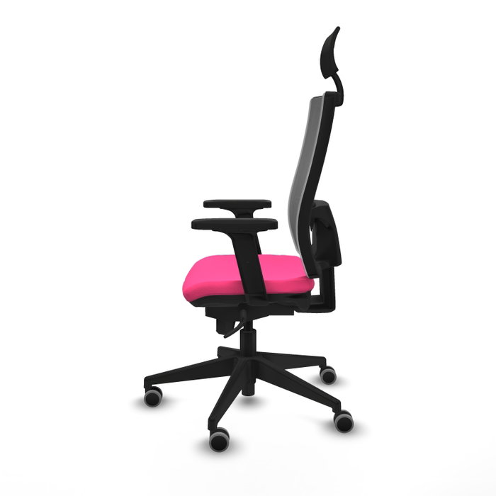 PIQUERAS Y CRESPO Silla de oficina Horna Rosa y Gris