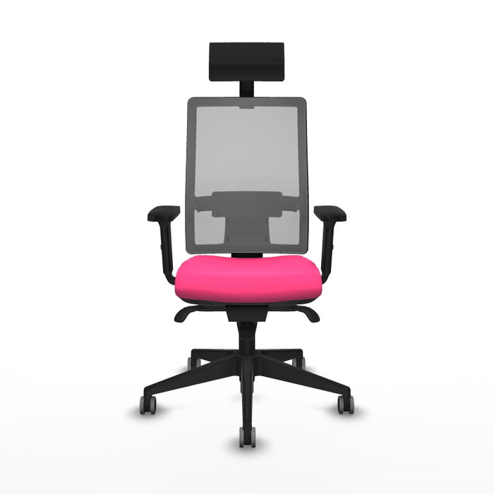 PIQUERAS Y CRESPO Silla de oficina Horna Rosa y Gris