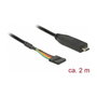 DeLOCK Convertidor USB Type-C™ 2.0 a TTL 5 V de 6 pines, 2 m